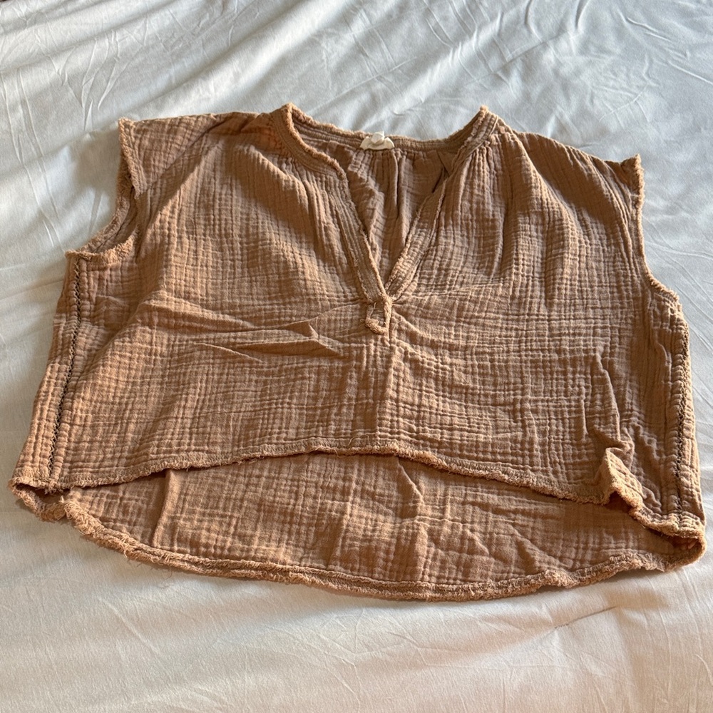 AERIE Tan Sleeveless Top